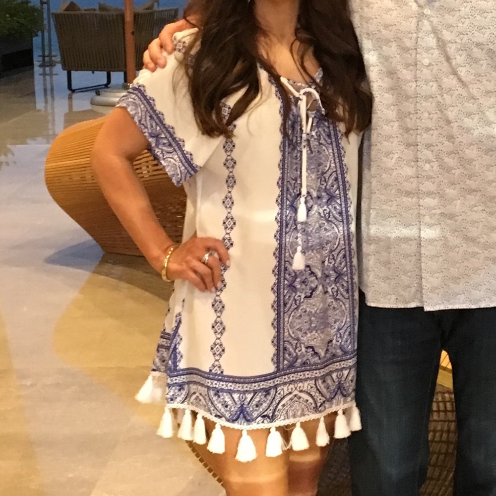 Show Me You MuMu tassel trim mini dress Size M